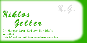 miklos geller business card